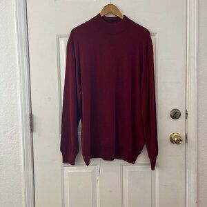 Gionfriddo Lanerossi Men Red Made In Italy Merino Blend Pull-Over Sweater Sz 2XL